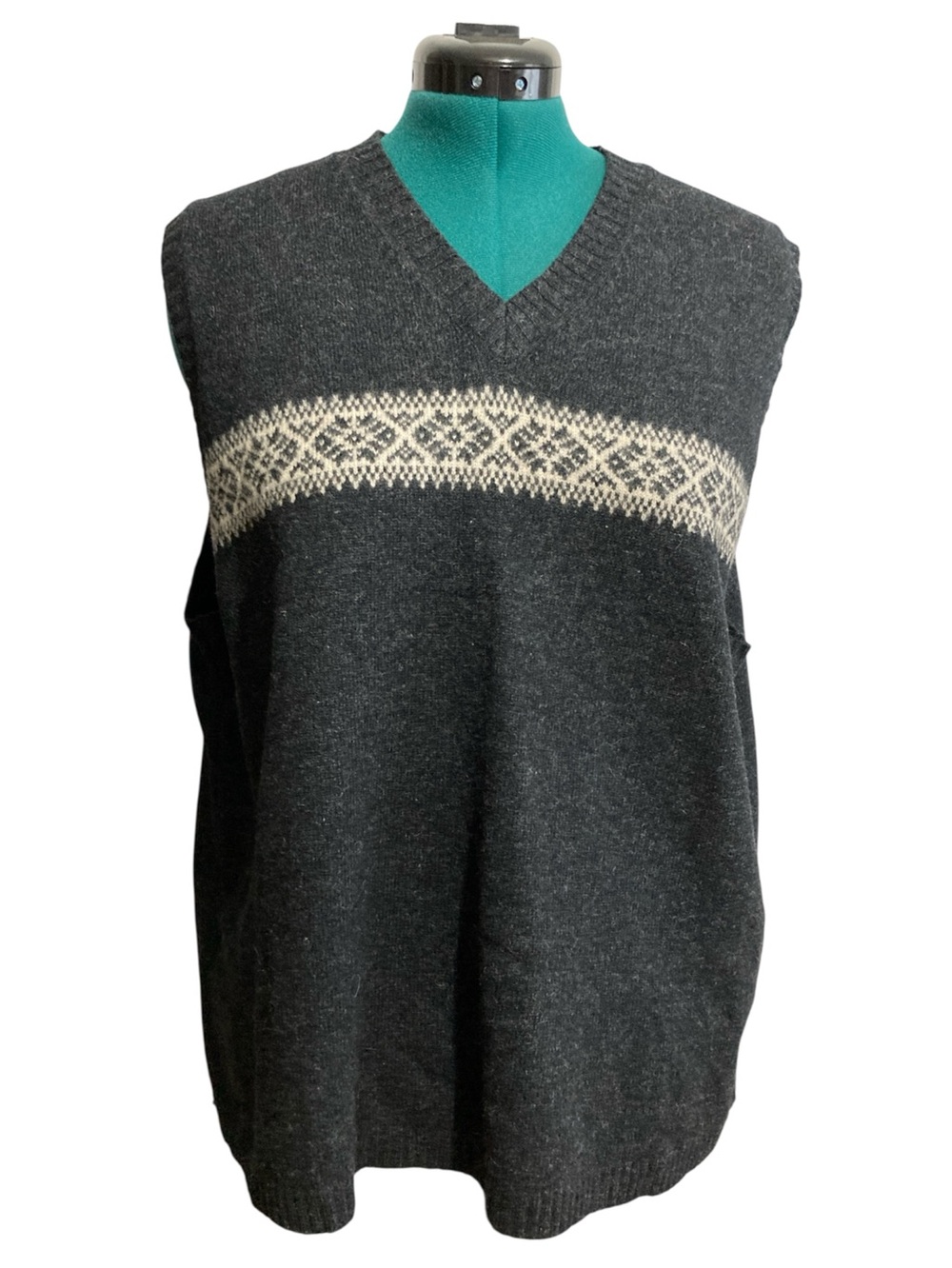 Vintage Venezia Lambswool Blend Fair Isle Sweater Vest